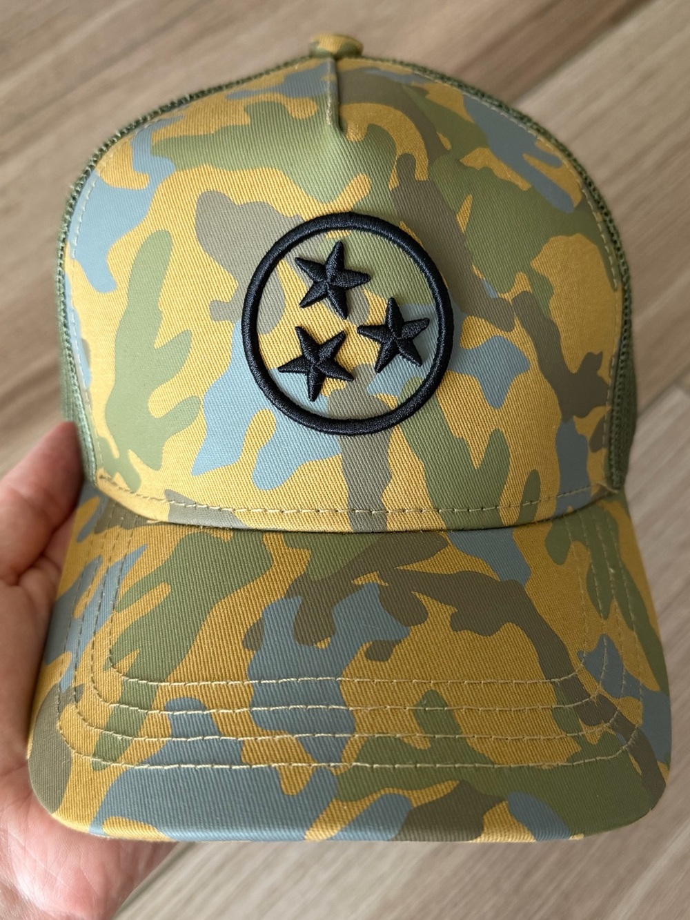 Tennessee Flag Tri Star Camouflage Trucker Hat
